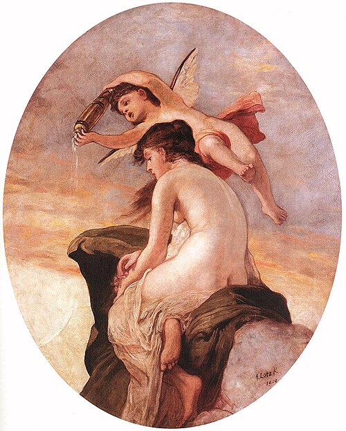 Amor and Psyche, 1902, Károly Lotz