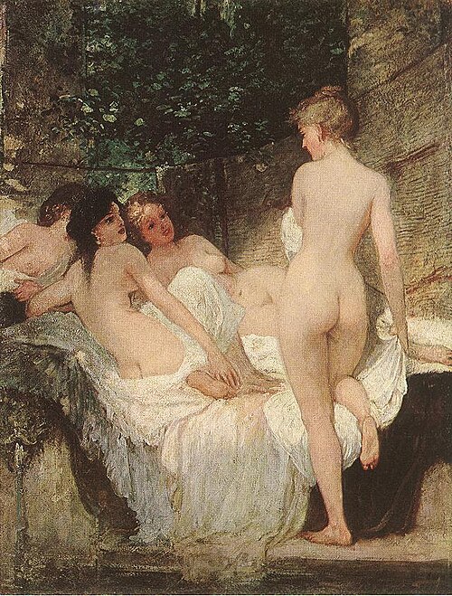 After Bathing, 1880, Károly Lotz