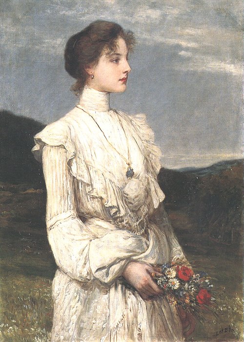 Spring (Portrait of Ilona K. Lippich), 1894, Károly Lotz
