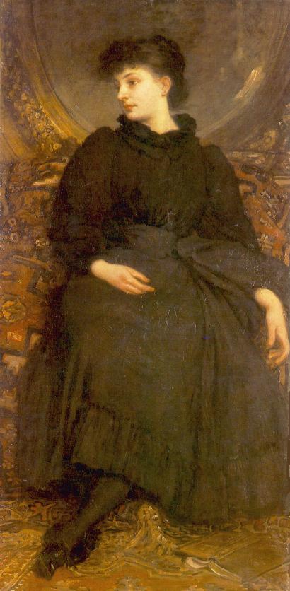 Cornelia Lotz in Black, 1896, Károly Lotz