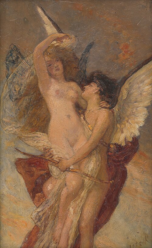 Amor a Psyché, 1890, Károly Lotz