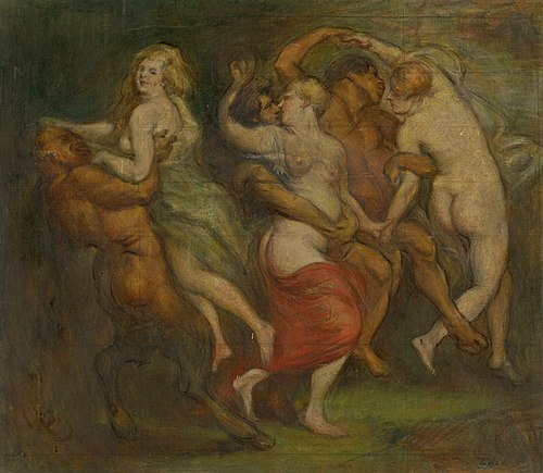 Bakchanálie, 1875, Károly Lotz
