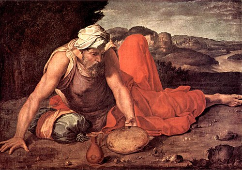 Élie dans le désert, 1547, Daniele da Volterra