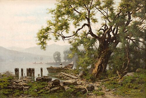 Starnberger See landscape, 1885, Władysław Malecki