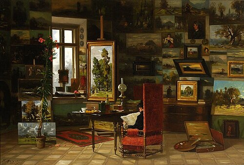 Atelier d'artiste, 1883, Władysław Malecki