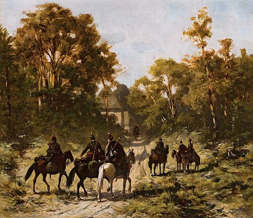 La patrouille d'insurgés., 1883, Władysław Malecki