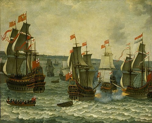 Action Between Ships in the First Dutch War, 1652-54, 1700, Abraham Willaerts