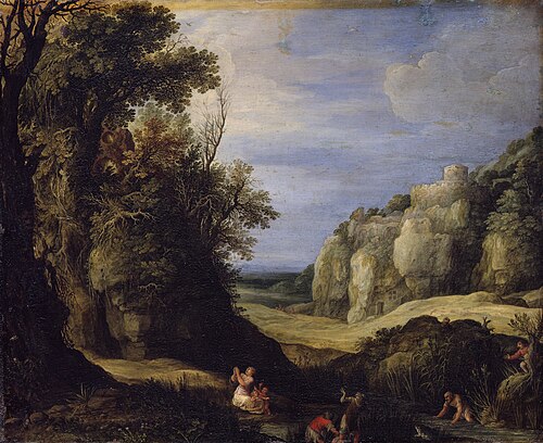 Landscape with Latona and the Lycian Peasants, 1610, Paul Bril