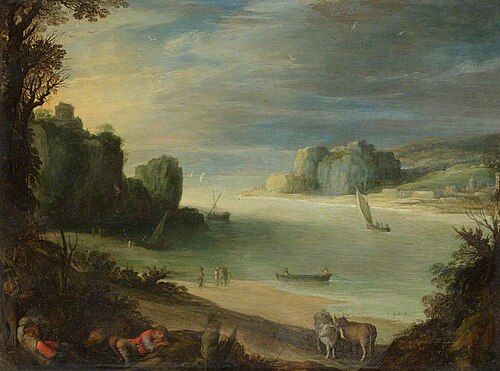 Coastal View with Sleeping Figures, 1610, Paul Bril