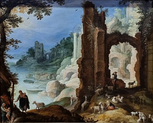 La Sainte Famille dans les ruines, , Paul Bril