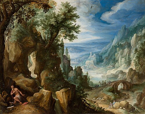 Paysage montagneux avec saint Jérôme, 1592, Paul Bril