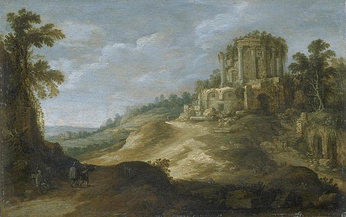 Vue du temple de la Sybille à Tivoli, 1625, Paul Bril
