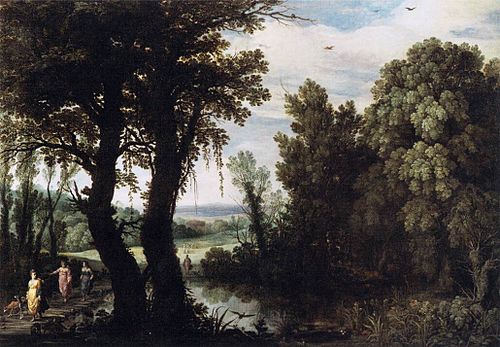 Diane et ses suivantes allant à la chasse, 1620, Paul Bril