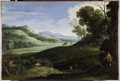 Landscape with Hunters, 1619, Paul Bril