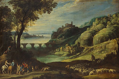 Landschaft mit Brücke, 1612, Paul Bril