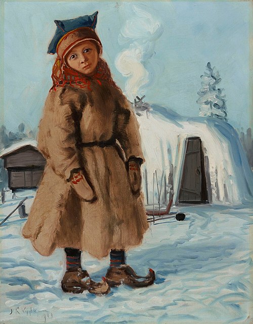 A Lappish Tepee, 1909, Juho Kustaa Kyyhkynen