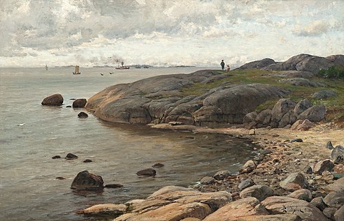 View from the coast, 1879, Berndt Lindholm