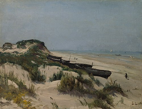 Boats on the Shore, 1870, Berndt Lindholm