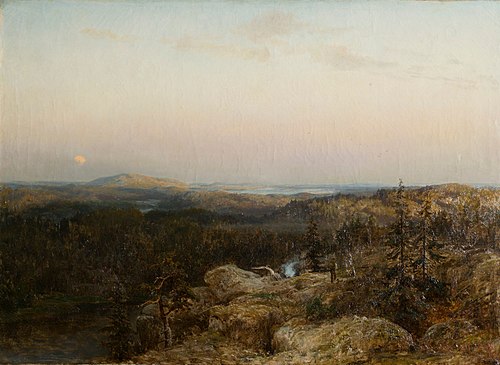 Landscape from Savo, 1868, Berndt Lindholm
