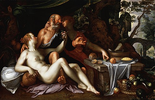 Loth et ses filles, 1610, Joachim Wtewael