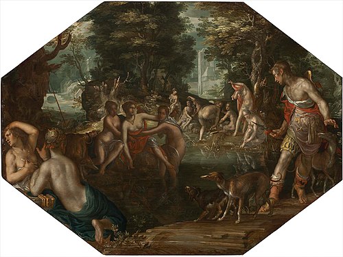 Actaeon Watching Diana and Her Nymphs Bathing, 1612, Joachim Wtewael