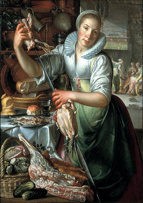 The kitchen maid, 1620, Joachim Wtewael