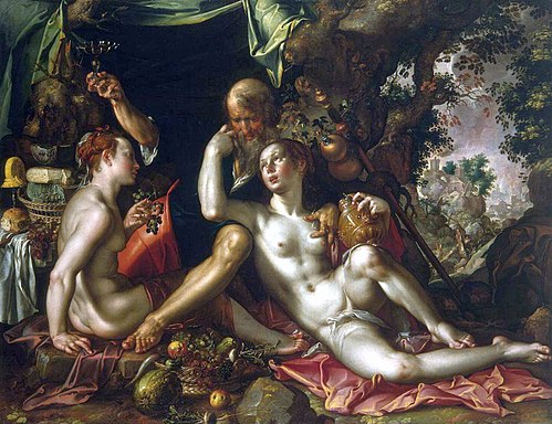 Lot and his Daughters, 1600, Joachim Wtewael