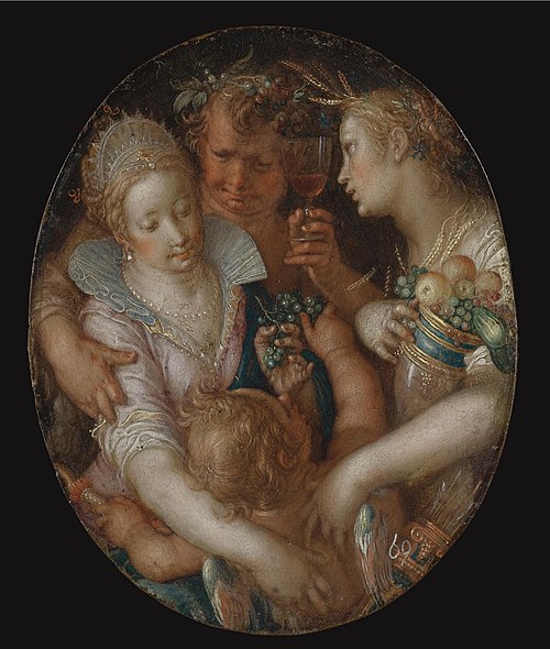 Sine Baccho et Cenere friget Venus, 1605, Joachim Wtewael