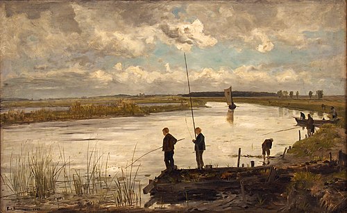 Angler on the Warnow, 1886, Paul Baum