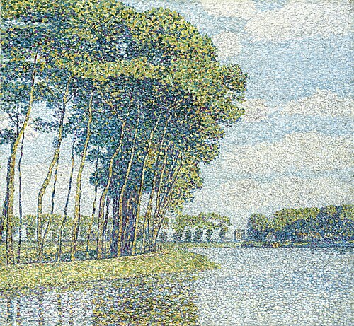 Trees by a canal, , Paul Baum
