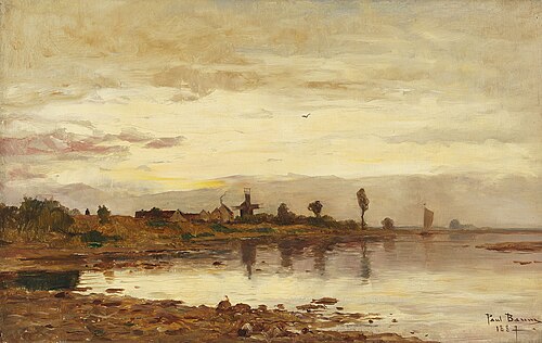 Holländische Kanallandschaft, 1887, Paul Baum