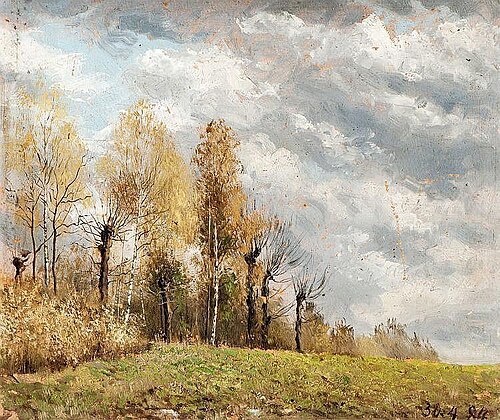 Birkenwäldchen vor Weimar, 1884, Paul Baum