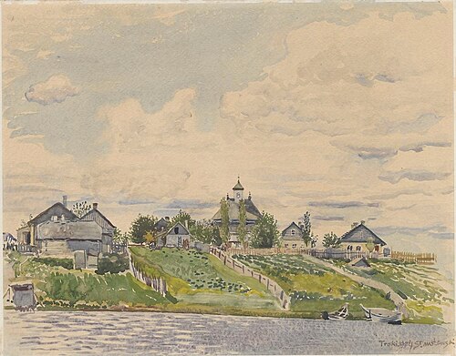 Landscape of Trakai, 1904, Stanisław Masłowski