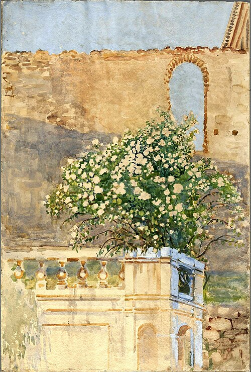 Blossoming Tree near Villa d'Este, Rome, 1922, Stanisław Masłowski