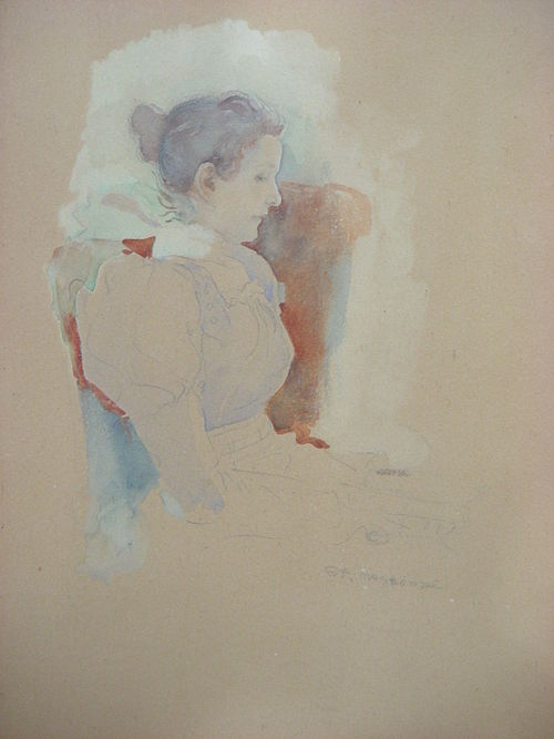 Portrait of Artist's Wife, 1897, Stanisław Masłowski
