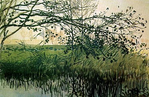 Pond in Radziejowice, 1907, Stanisław Masłowski