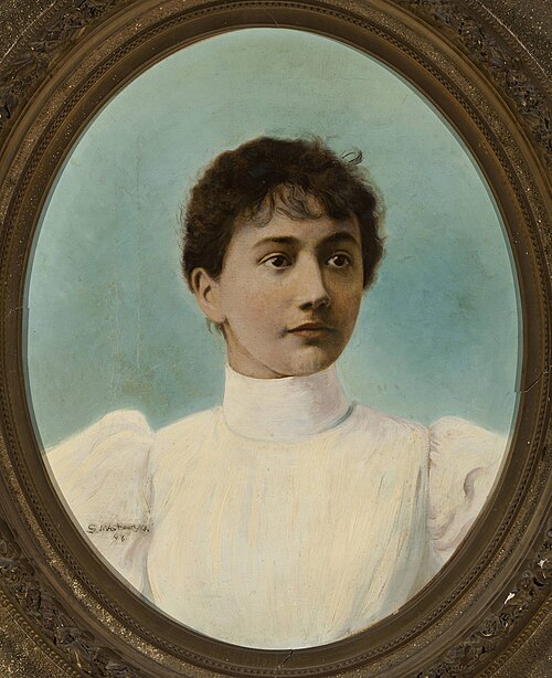 Portrait d'Aniela Rapacka., 1898, Stanisław Masłowski