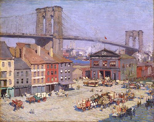 Along the River Front, New York, 1912, Everett Longley Warner