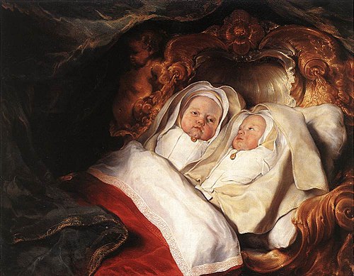 The Twins Clara and Aelbert Bray, 1646, Salomon de Bray