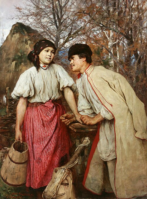 Przy studni, 1882, Witold Pruszkowski