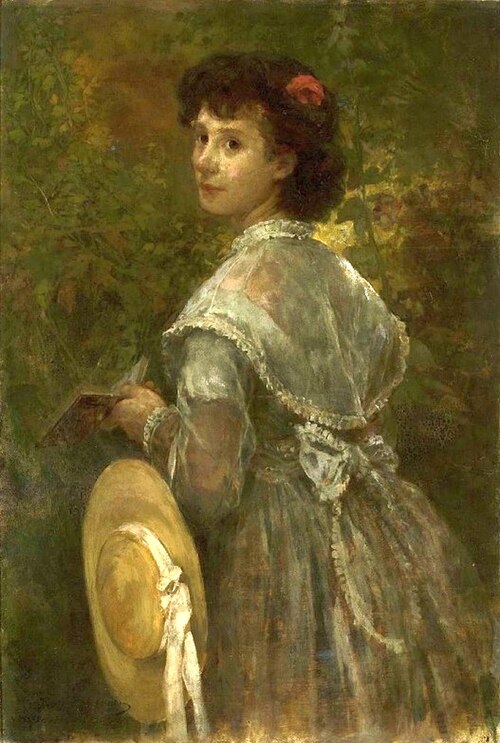 Portrait de la sœur de l'artiste., 1875, Witold Pruszkowski