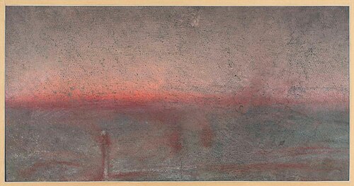 Studium pejzażu do obrazu "Pochód na Sybir", 1892, Witold Pruszkowski