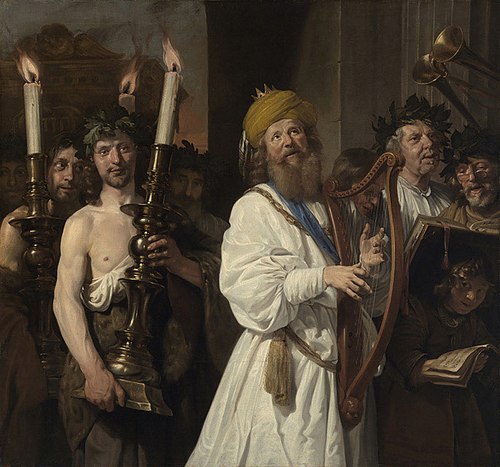 David Playing the Harp, 1670, Jan de Bray