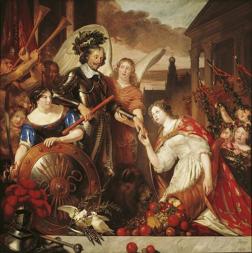 The Haarlem City Maiden greets Frederik Hendrik, 1681, Jan de Bray