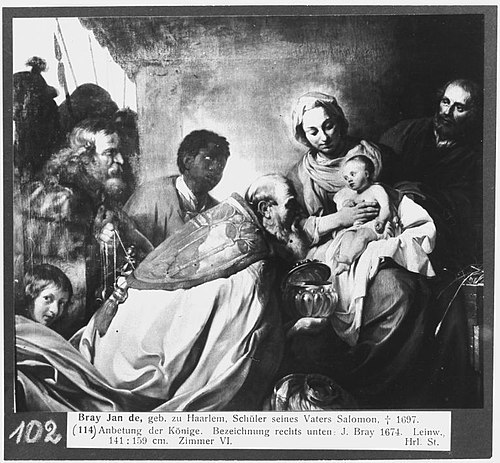 The Adoration of the Kings, 1674, Jan de Bray