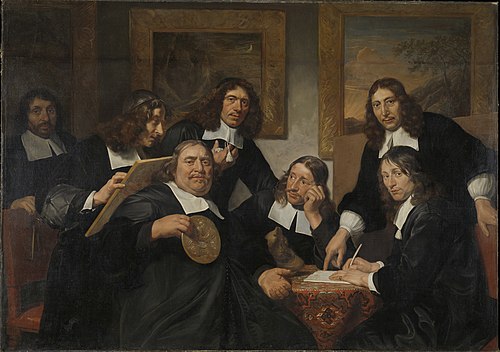 De overlieden van het Sint Lucasgilde te Haarlem, 1675, 1675, Jan de Bray