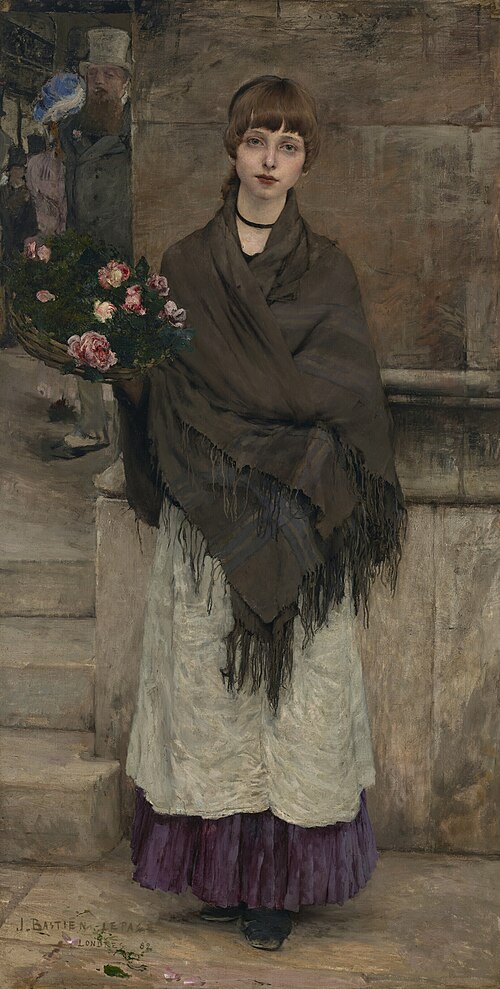 Marchande de fleurs à Londres, 1882, Jules Bastien-Lepage
