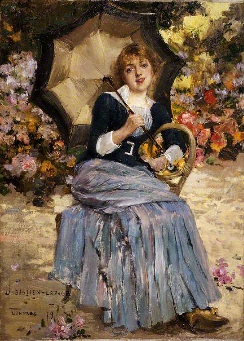 Girl with a sunshade, 1879, Jules Bastien-Lepage