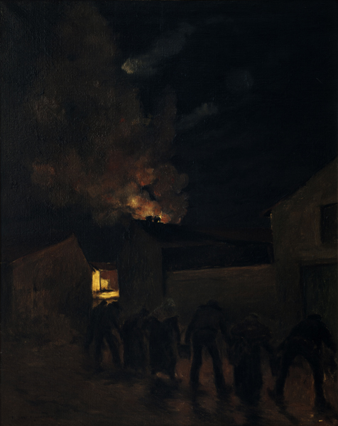 Incendie au village. La chaîne, 1882, Jules Bastien-Lepage