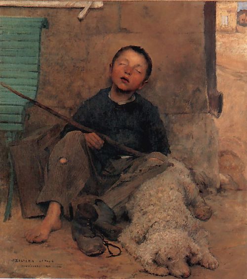 Le petit colporteur endormi, 1882, Jules Bastien-Lepage